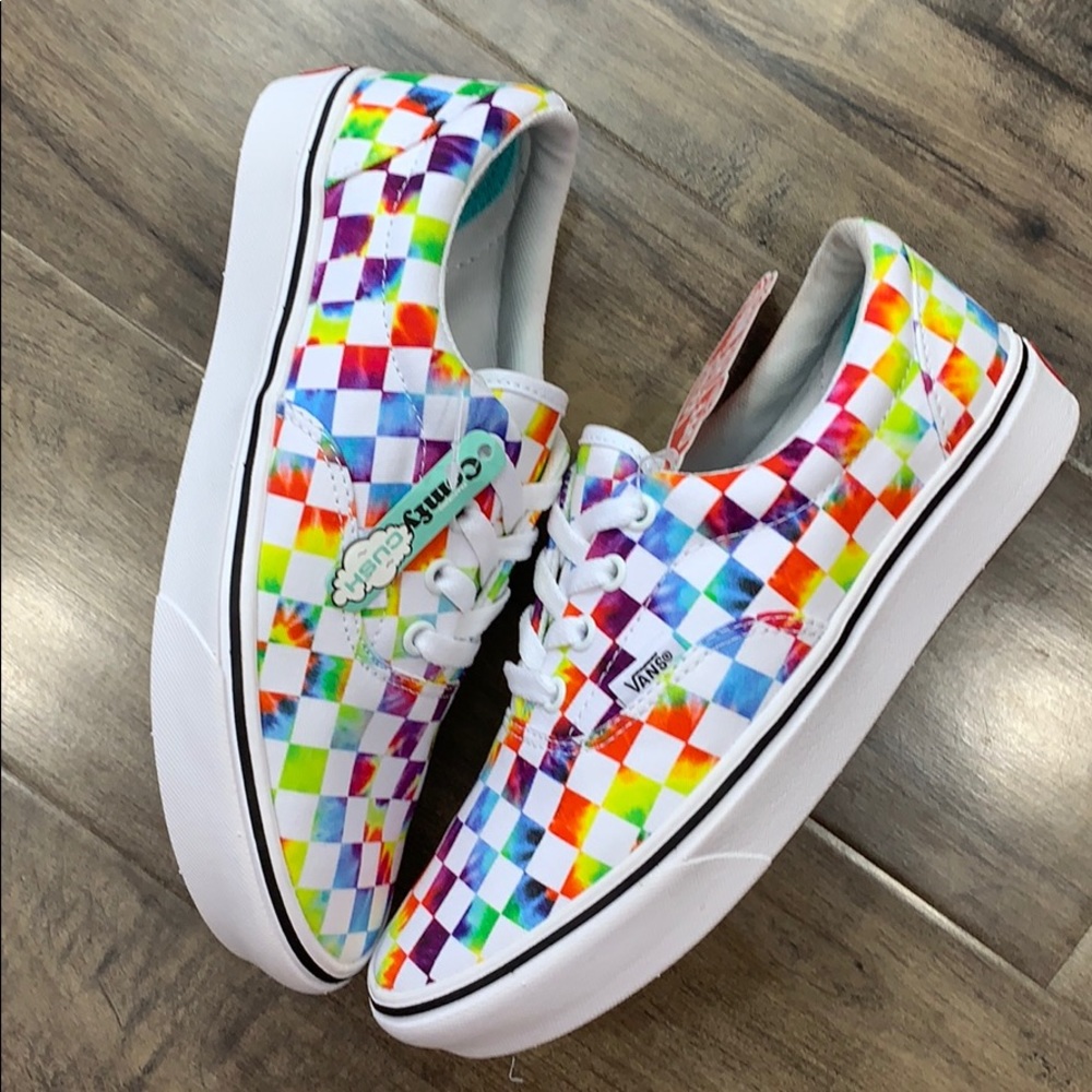 • VANS COMFYCUSH ERA TIE-DYE CHECKERBOARD WHITE Mn - Picture 12 of 16